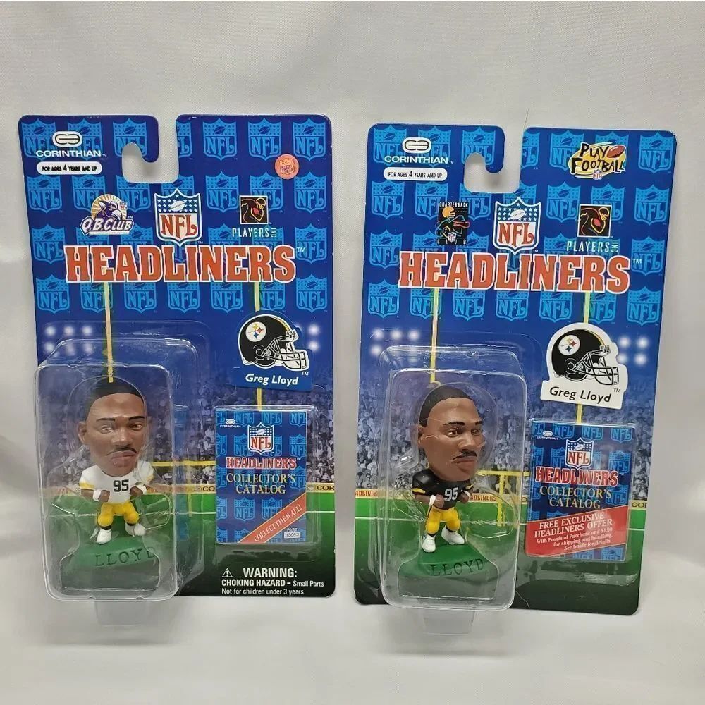 💙NIB Vintage Pair Steelers Greg Lloyd Headliners